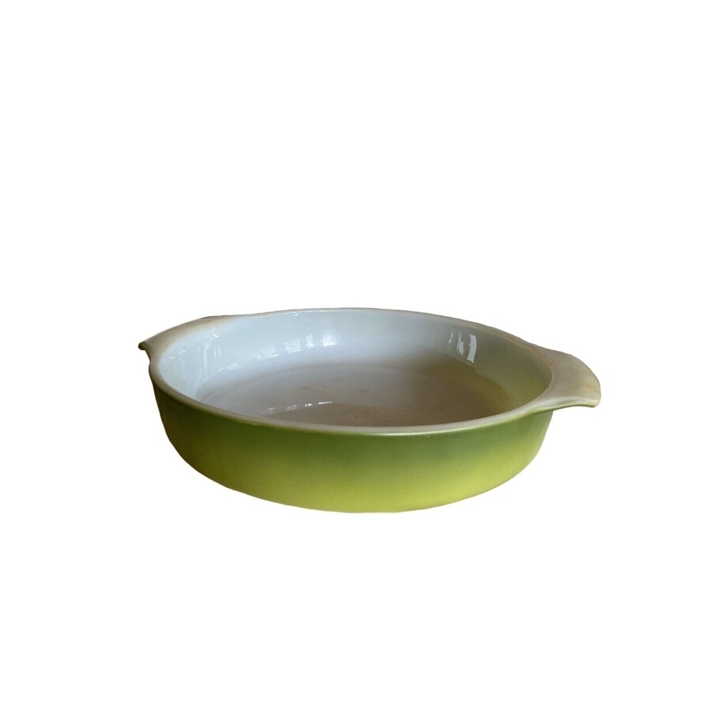 Anchor Hocking Fire King Oval Baking Dish Lime Green Ovenware Made in USA‎